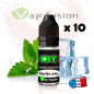 Lot de 10 Menthe artic - arôme concentré - 10ml - diy - Vapfusion Lot de 10 Menthe artic - arôme concentré - 10ml - diy - Vapfusion
