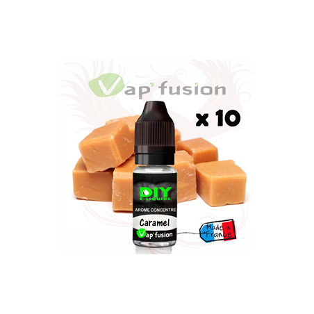 Lot de 10 Caramel - arôme concentré - 10 ml - DIY - Vapfusion