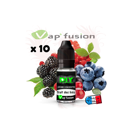Lot de 10 Fruits des bois - arôme concentré - 10ml - Diy - Vapfusion