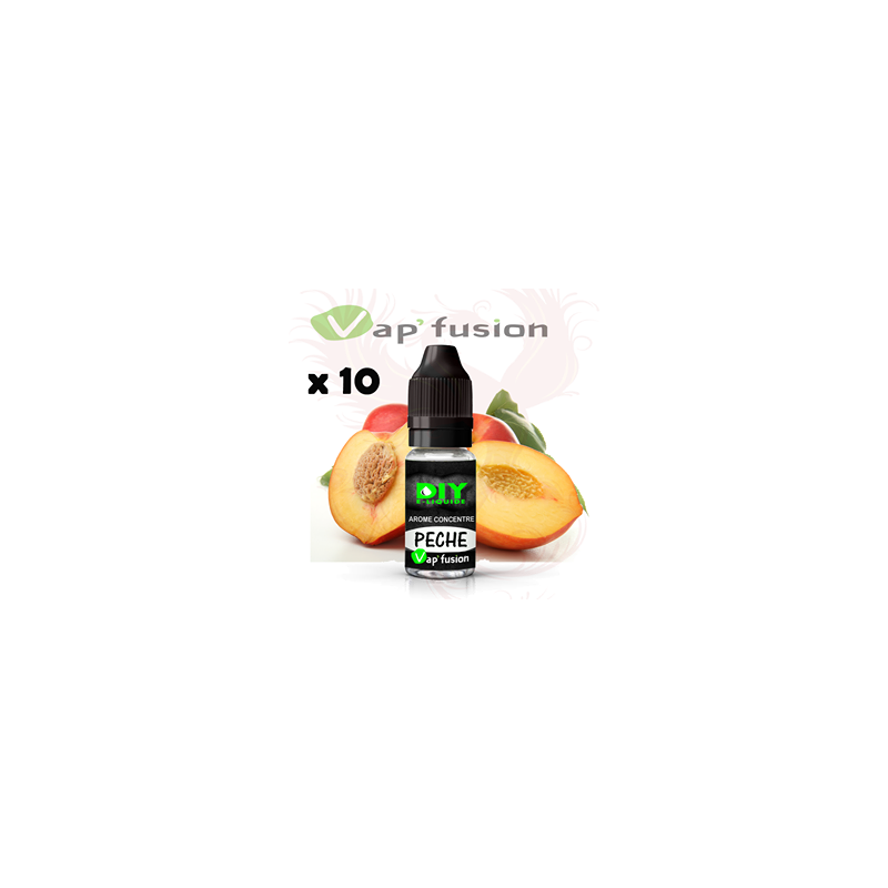 Lot de 10 Pêche- arôme concentré- 10ml- Diy- Vapfusion