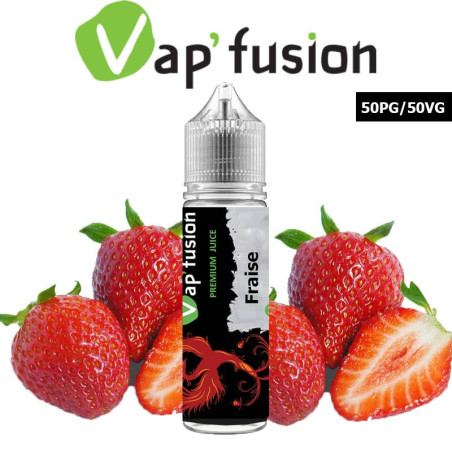 E liquide Vapfusion 50 ml - Fraise - Prêt à booster