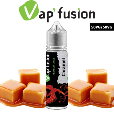 E liquide Vapfusion 50 ml - Caramel - Prêt à booster