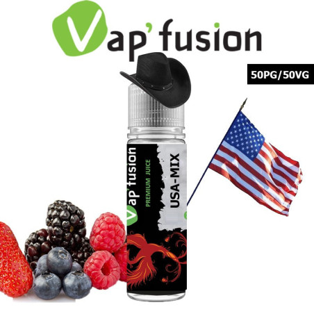 E liquide Vapfusion 50 ml - USA-MIX - Prêt à booster