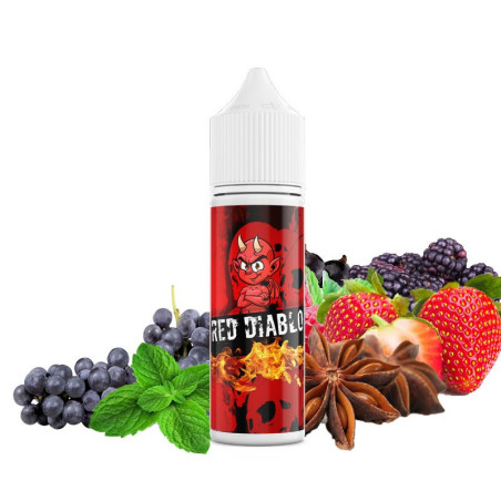 E-liquide Red Diablo Vapfusion 50 ml 50/50 PG/VG Fruits Rouges Raisin Noir Eucalyptus