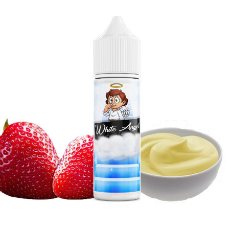 E-liquide White Angel Vapfusion 50 ml 50/50 PG/VG Crème Anglaise Fraise