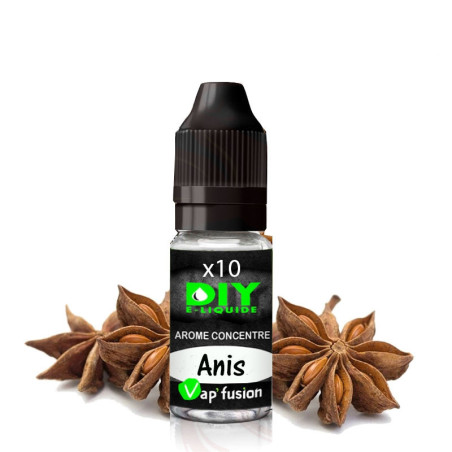 Lot de 10 Anis - arôme concentré - 10ml - Diy - Vapfusion