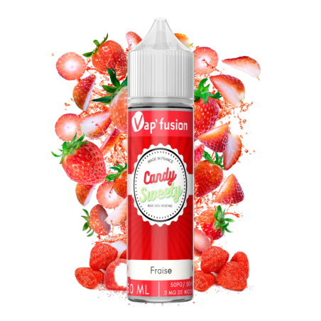Eliquide Candy Sweety fraise 50ml- 0mg Vap'fusion  50/50 PG/VG