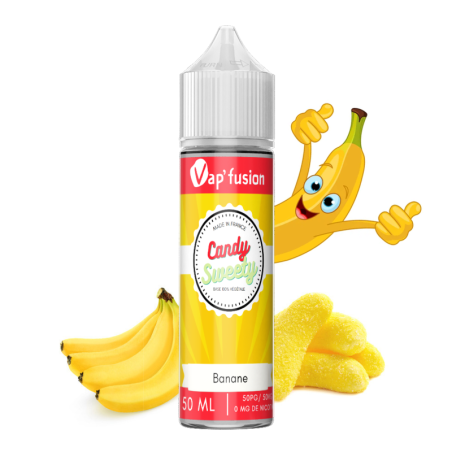 Eliquide Candy Sweety Banane 50ml- 0mg Vap'fusion  50/50 PG/VG