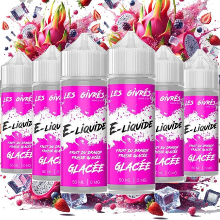 E-LIQUIDE PACK DE 6 FIOLES PRECIEUX DE 50ML SAVEURS : FRUIT DU DRAGON FRAISE GLACÉE