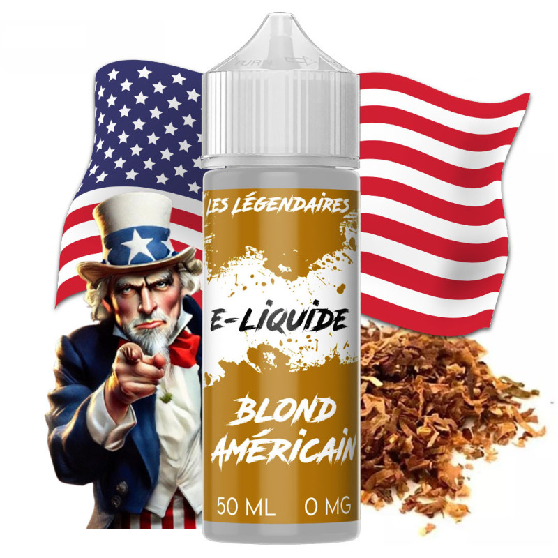E-liquide 50 ml Tabac Blond Américain – Les Légendaires