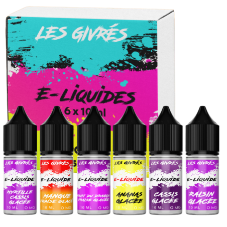 E-LIQUIDE PACK DE 6x10 ml givrée
