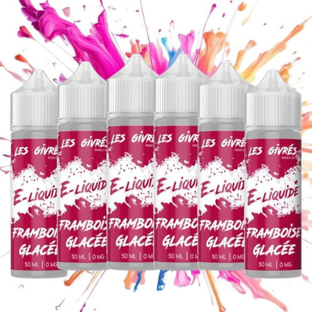 PACK DE 6 FIOLES GIVRÉS DE 50ML (SAVEUR : FRAMBOISE GLACÉE)