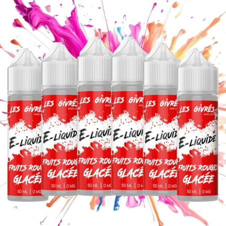 PACK DE 6 FIOLES GIVRÉS DE 50ML (SAVEUR : FRUITS ROUGES GLACÉE)