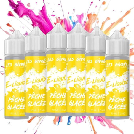 PACK DE 6 FIOLES GIVRÉS DE 50ML (SAVEUR : PÊCHE GLACÉE)