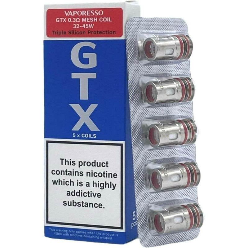 Résistances gtx de vaporesso (pack de 5)