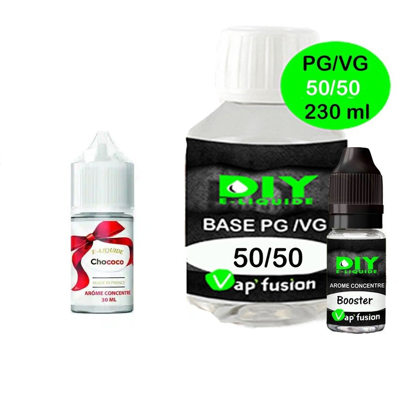 Pack base DIY facile e liquide Chococo 230 ml Vap'fusion