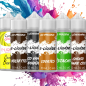 E-LIQUIDE PACK DE 6 FIOLES DE 50ML (SAVEURS : Noisettes, bonbon banane, cookies, coco vanille amande, Pistache, choco banane)