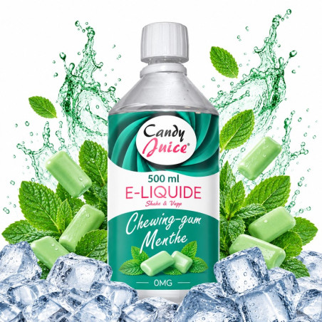 "E-liquide Chewing-gum Menthe 500ML - VAP'FUSION 0MG"