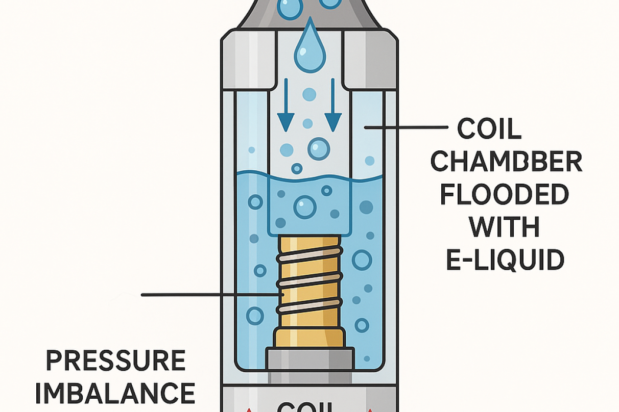 Pourquoi mon clearomiseur crache du liquide en bouche ?