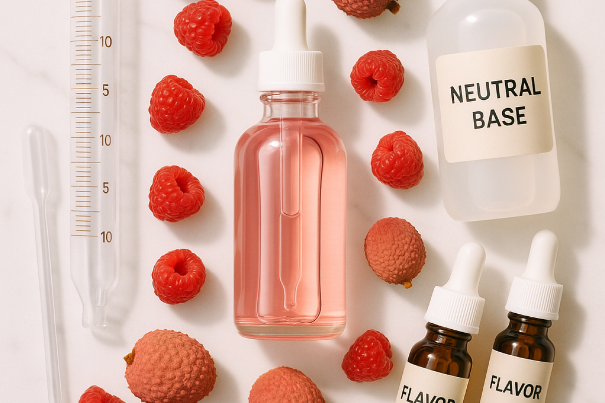Recette DIY framboise litchi : le dosage parfait pour 100 ml