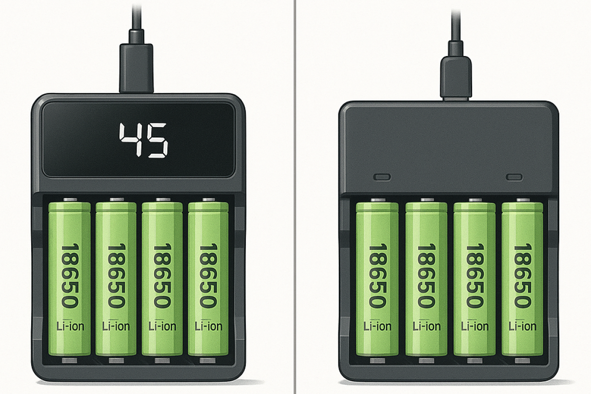 Chargeurs accus vape 2026 : comparatif USB-C rapide vs classique